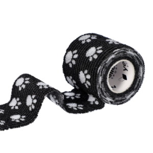 YellowBAND bandaż kohezyjny czarny w łapki 5cm x 4.5m