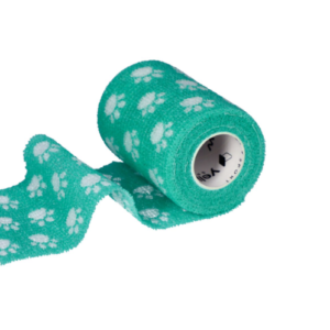 bandaż kohezyjny zielony w łapki 7.5cm x 4.5m