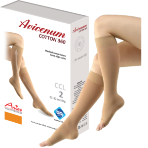 Podkolanówki uciskowe z bawełną Aries Avicenum 360 Cotton