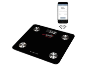 Waga analityczna łazienkowa TECH-MED HW-FIT001 z Bluetooth – wariant biały